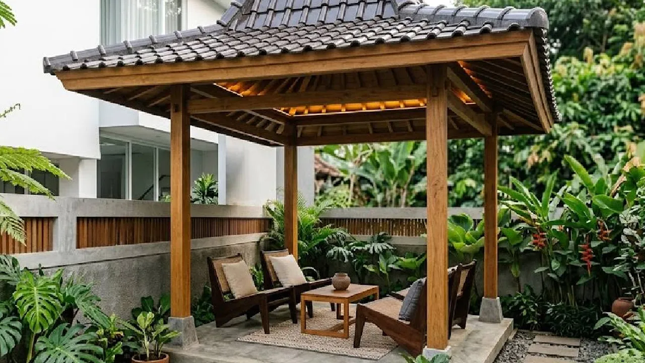 8 Inspirasi Model Pendopo Minimalis untuk Lahan Sempit, Tetap Nyaman dan Fungsional