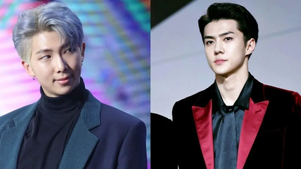 8 K-Pop Idol Cowok Tampil Bak Prince Charming Pakai Jas, RM BTS - Sehun EXO