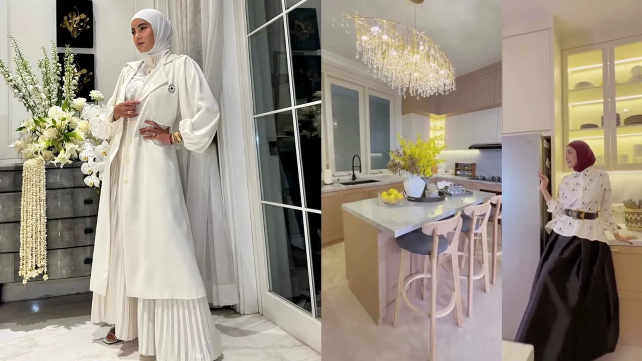 8 Potret Dapur Baru Olla Ramlan yang Elegan dan Cozy, Dilengkapi Chandelier yang Indah