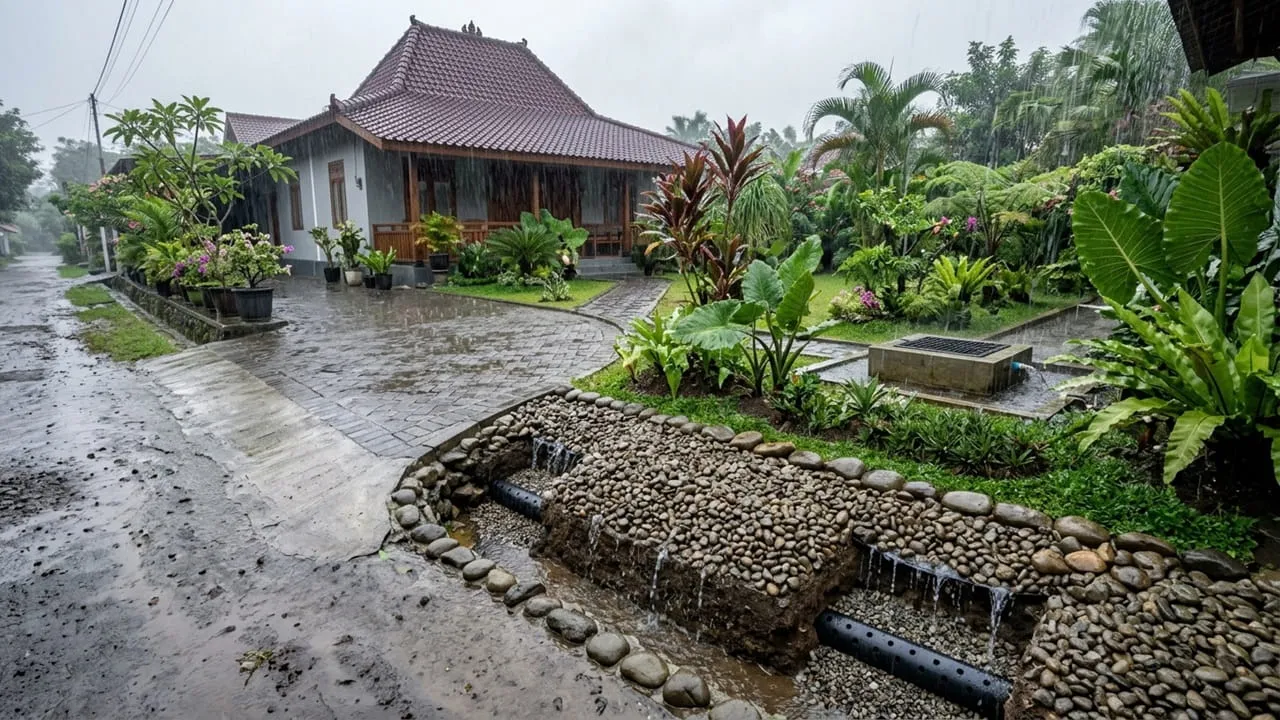 9 Cara Mengatasi Air Hujan yang Mengalir dari Jalan Masuk ke Halaman Rumah 9 Cara Mengatasi Air Hujan yang Mengalir dari Jalan Masuk ke Halaman Rumah