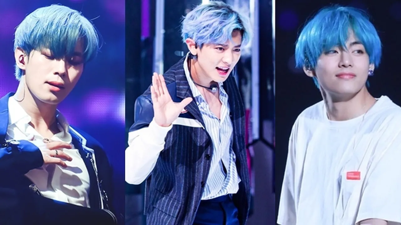 9 K-Pop Idol Ganteng Ini Begitu Kece dengan Rambut Biru, Bikin Hati Adem!