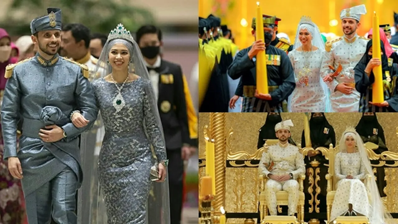 9 Potret Royal Wedding Putri Sultan Brunei Darussalam, Megah Bertabur Berlian - Digelar Selama 10 Hari