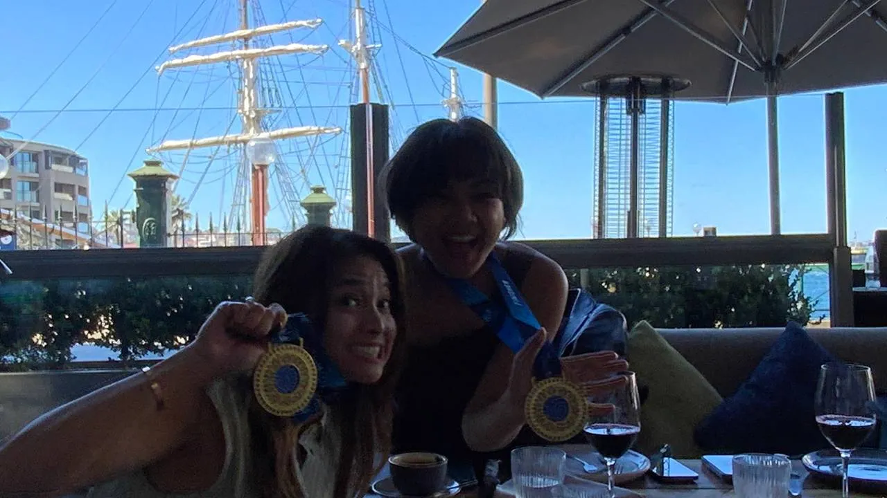 Acha Septriasa Reuni dengan Nirina Zubir Usai TCS Sydney Marathon 2026
