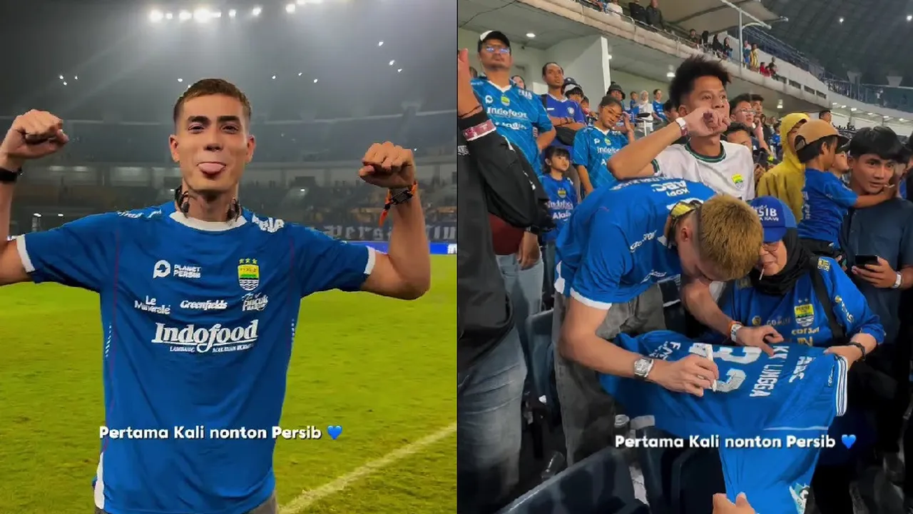 Aisar Khaled Nonton Persib Bandung, Malah Jadi Bintang di Tribun
