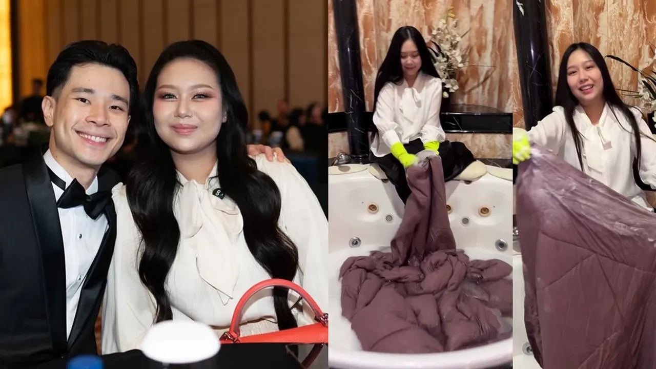 ART Lagi Mudik, Momen Sisca Kohl Cuci Bed Cover di Bathtub: Soalnya Bed Cover-nya Gede