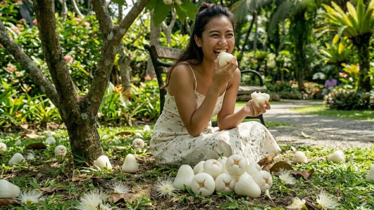 Arti Mimpi Makan Jambu Air Putih Menurut Psikologi, Primbon, dan Tradisi Spiritual