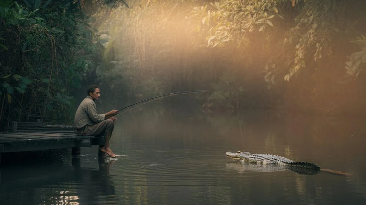 Arti Mimpi Memancing Buaya: Makna, Simbolisme, dan Tafsir Lengkap
