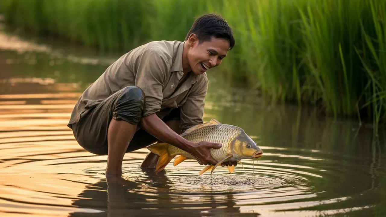 Arti Mimpi Menangkap Ikan Mas di Sawah: Pertanda Keberuntungan dan Rezeki Berlimpah