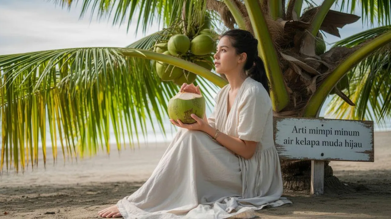 Arti Mimpi Minum Air Kelapa Muda Hijau: Tafsir Kesehatan, Rezeki, dan Makna Spiritualnya