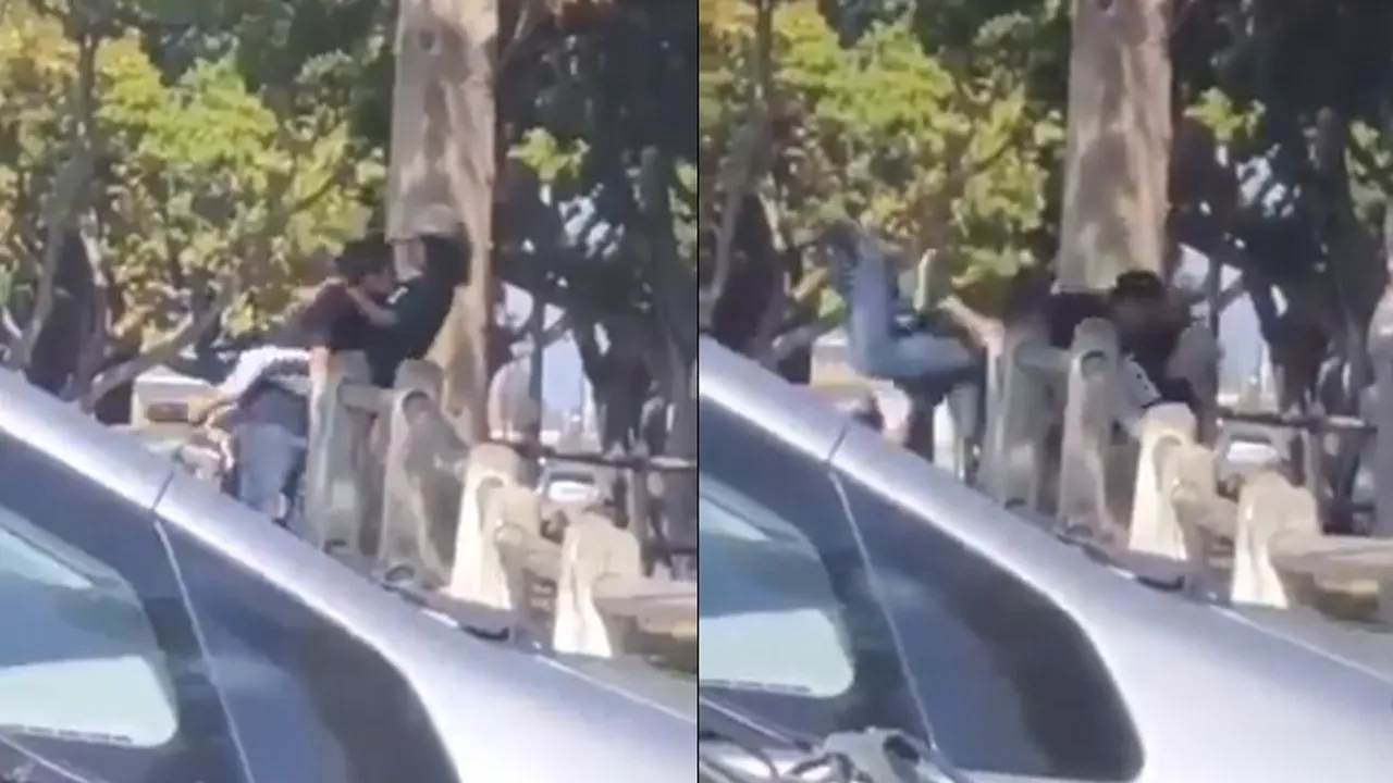 Asik Bermesraan di Taman, Tingkah Sepasang Kekasih Ini Berakhir Memalukan