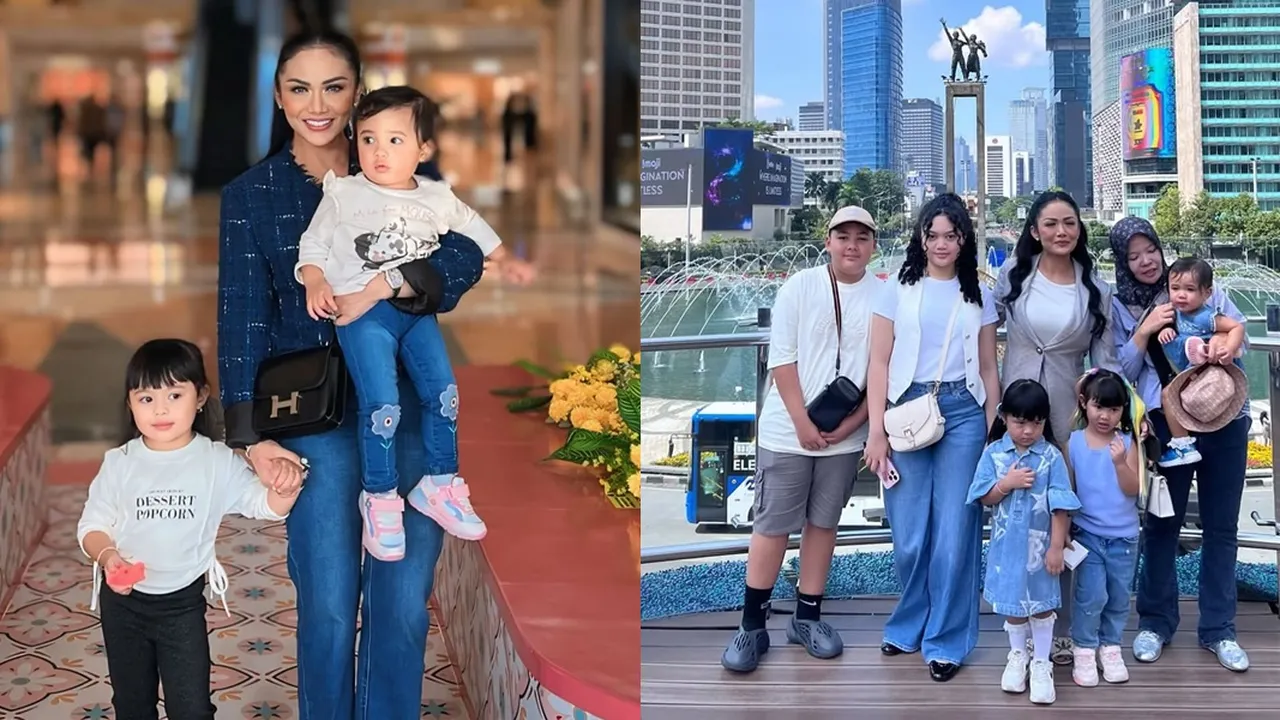 Atta Aurel Liburan ke Luar Negeri, 7 Potret Ameena dan Azura Dimomong Kris Dayanti - Diajak Keliling Jakarta