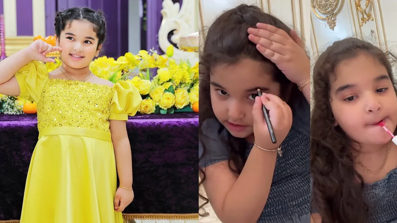 Ayang Anak Tasya Farasya Beri Tutorial Makeup Jadi Princess Aurora, Sudah Jago Tanpa Pakai Cermin