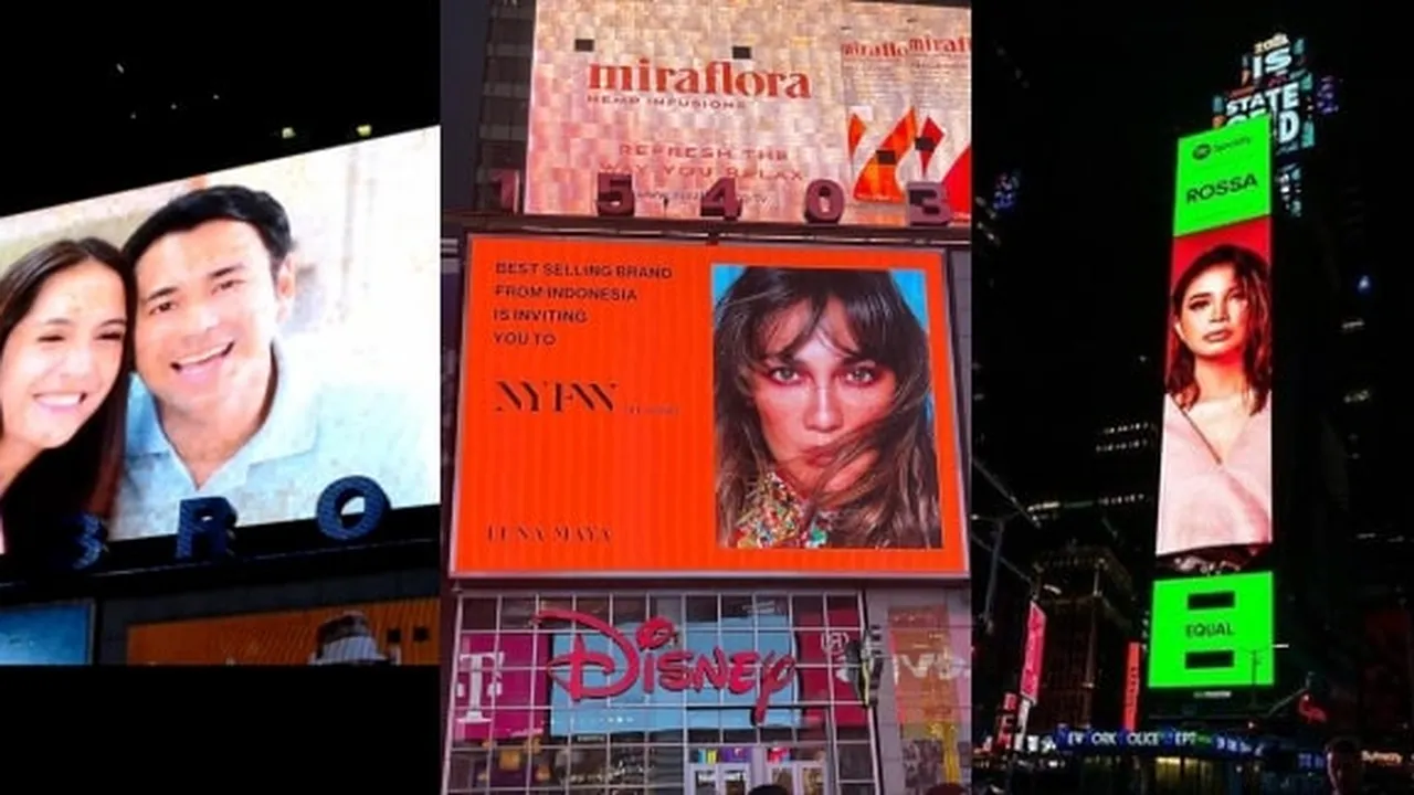 Bangga! 5 Artis ini Wajahnya Terpampang di Billboard Times Square
