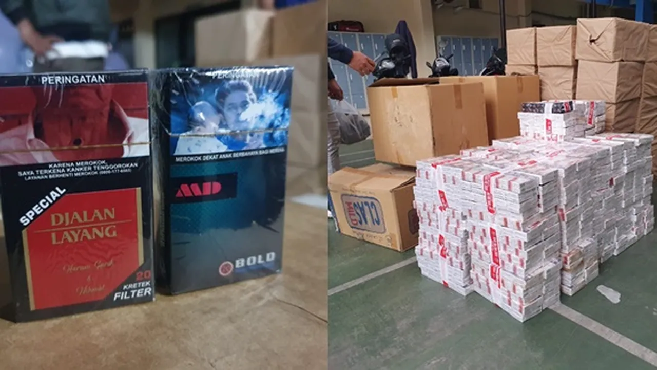 Bea Cukai Malang Bongkar Ratusan Ribu Batang Penimbunan Rokok Ilegal