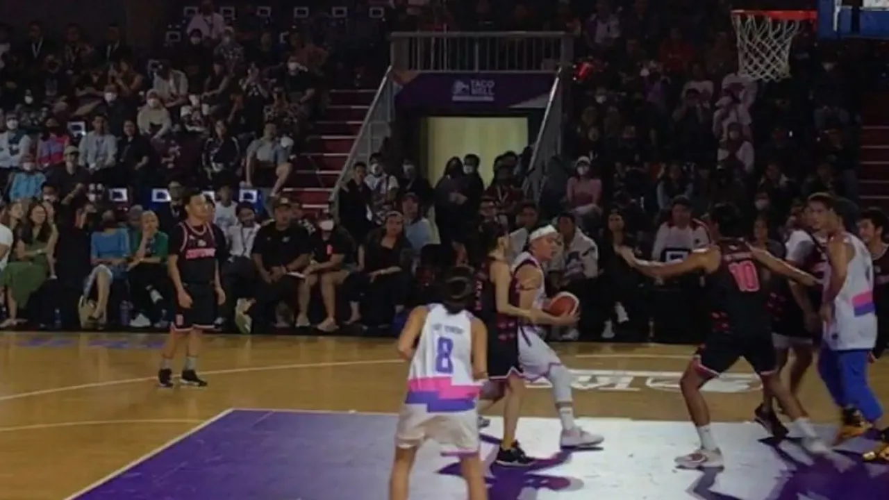 Beginilah Momen Kocak Denny Sumargo Meledek Gading Marten dan Gisella Saat Tanding Basket