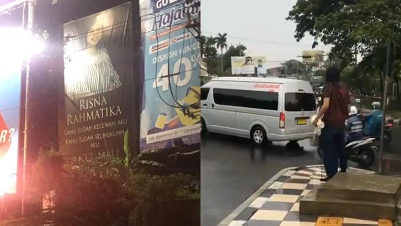 Begitu Sakit Hati, Pria Ini Putusin Pacarnya Lewat Baliho