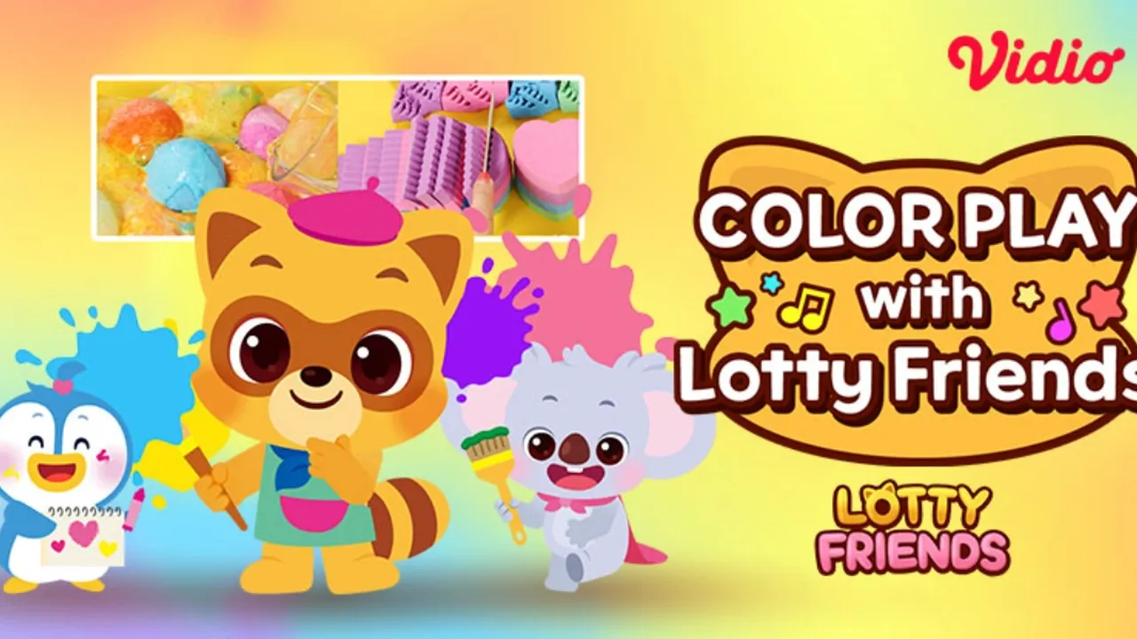 Belajar Jenis Warna dan Benda Bersama Serial Kartun Coloring with Lotty Friends