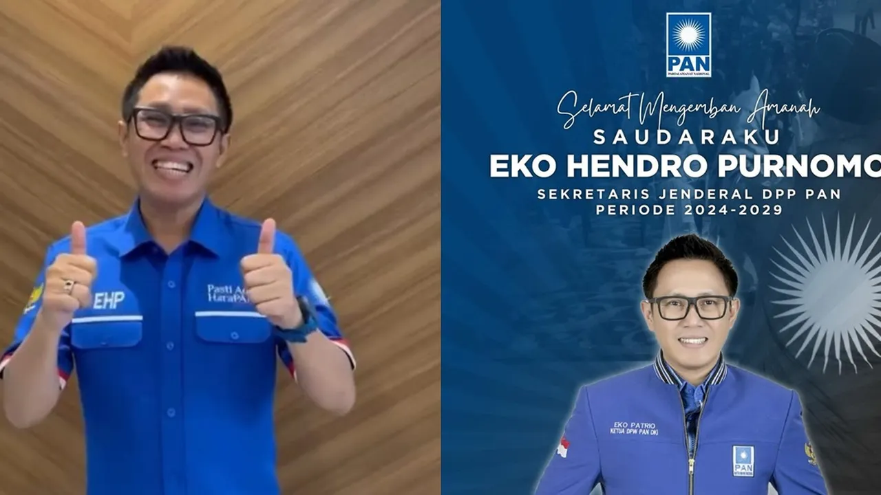 Beri Energi Baru, Ini Potret Eko Patrio Jadi Sekjen PAN Periode 2024-2029
