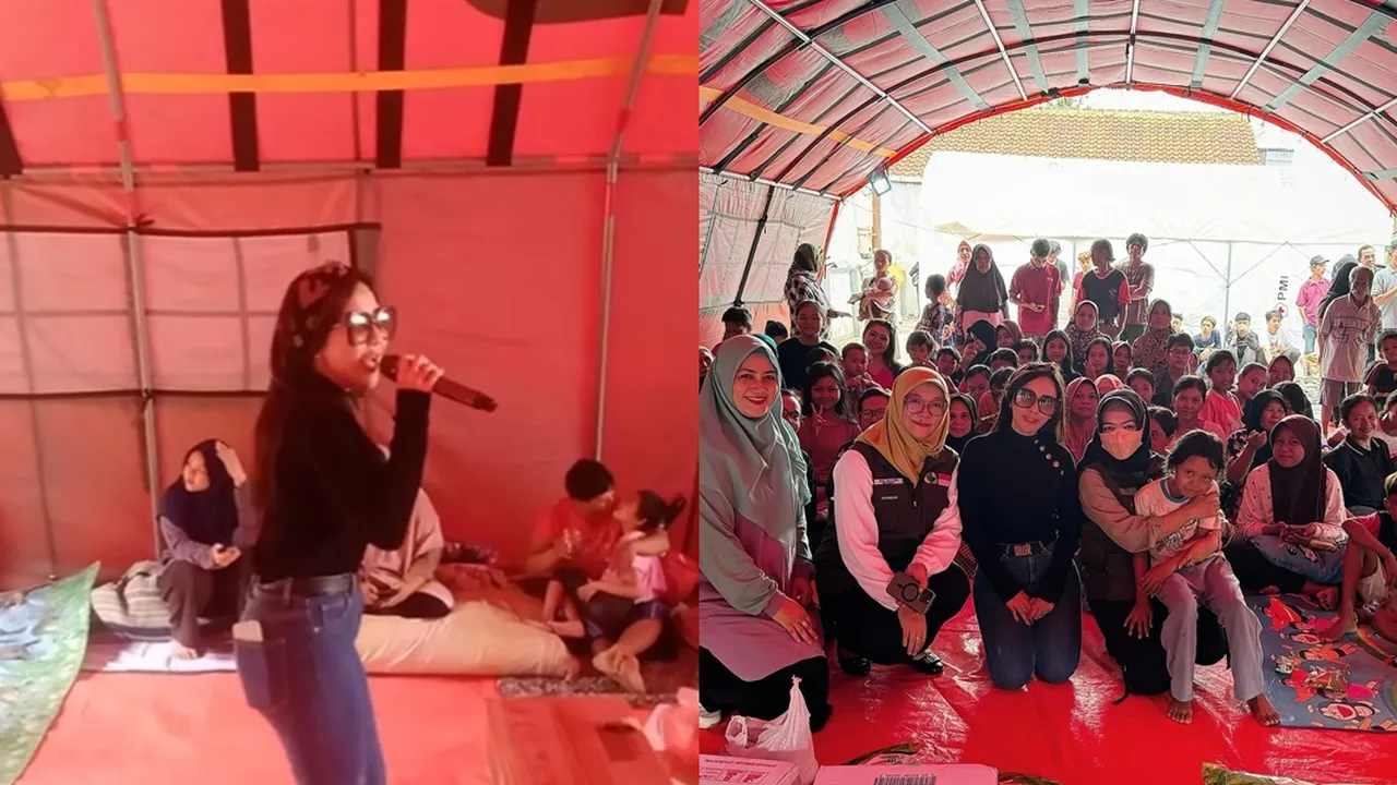 Berjoget di Posko Pengungsian, Pedangdut Ucie Sucita Dikritik Netizen
