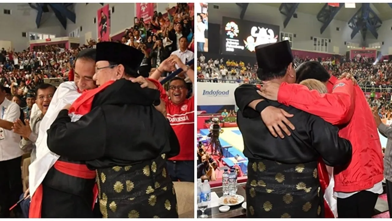 Berpelukan Dengan Prabowo Subianto, Ini Yang Dirasakan Presiden Jokowi