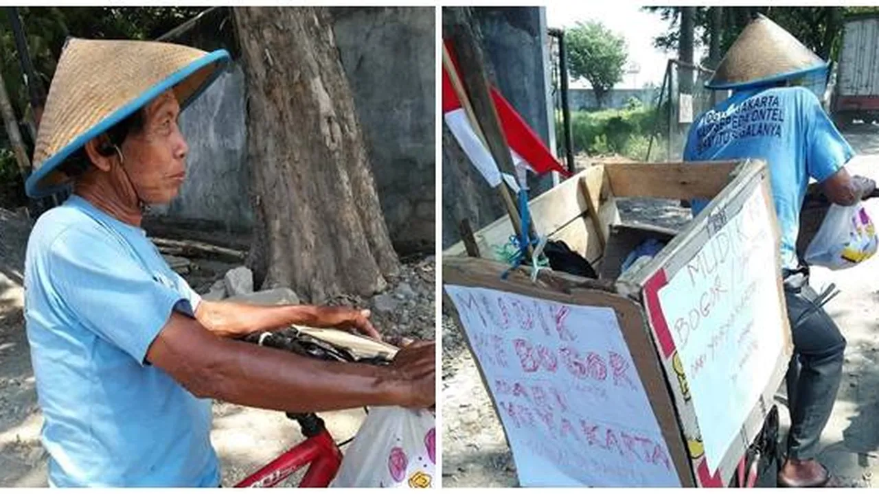 Bersepeda Jogja-Bogor Demi Ketemu Anak Saat Lebaran, Kisah Pria Lansia Ini Bikin Haru