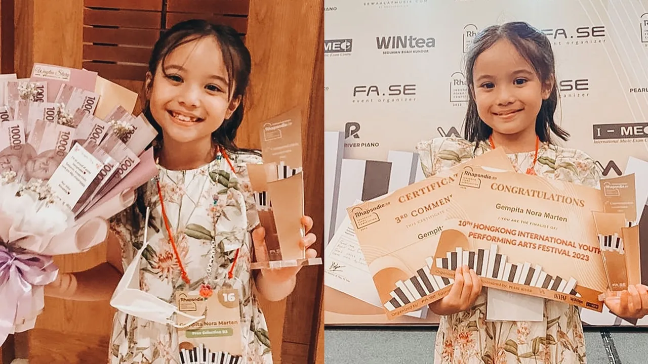 Bikin Bangga, Ini Potret Gempi Anak Gisella Anastasia dan Gading Marten Ikut Kompetisi Piano - Aksinya Memukau