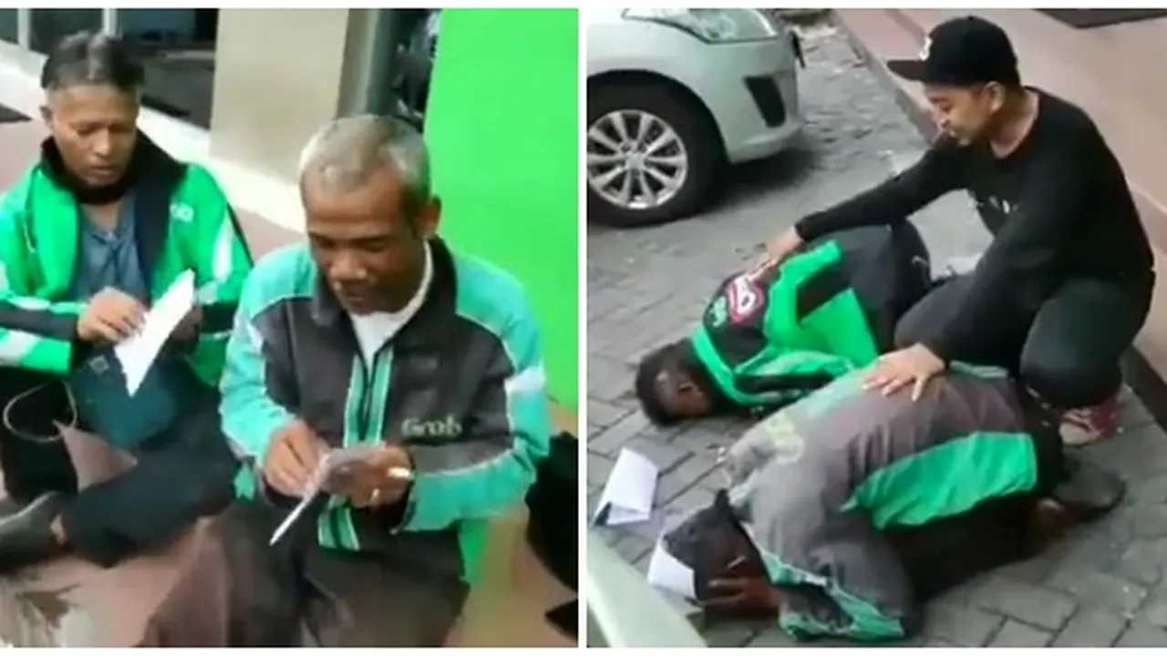 Bikin Haru, 2 Driver Ojol Ini Sampai Sujud Syukur Saat Tahu Dirinya Menang Umrah