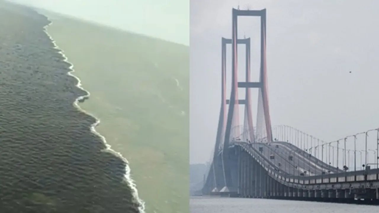 Bikin Heboh, Ternyata Ini Penyebab Air Laut di Jembatan Suramadu Tidak Menyatu
