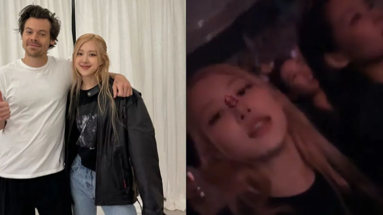 Bikin Iri! Rose BLACKPINK Foto Bareng Harry Styles Usai Konser
