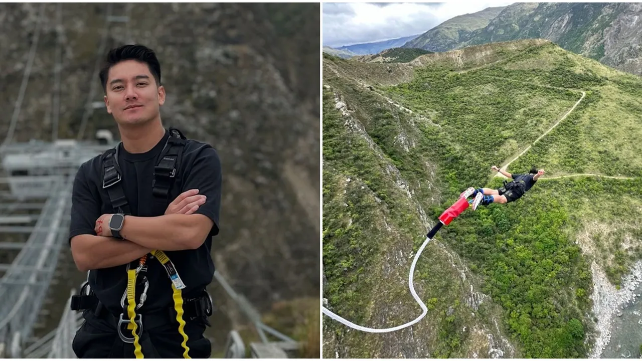 Boy William Tantang Adrenalin dengan Bungee Jumping Ekstrem Tertinggi di New Zealand