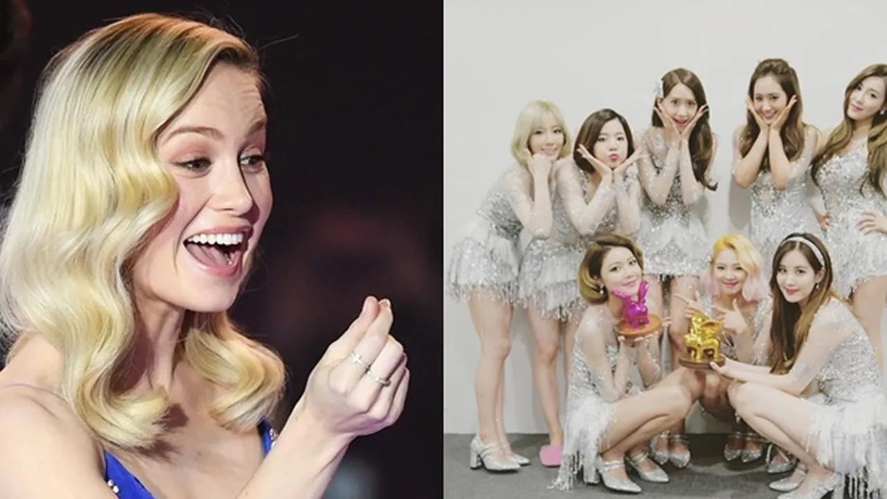 Brie Larson 'Captain Marvel' Posting Foto Dirinya Jadi Member SNSD Kesembilan