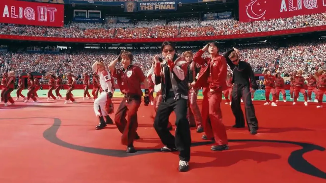 BTS Sukses Bakar Semangat Penonton di Halftime Show Final Piala Dunia 2026 Lewat 'Dynamite'