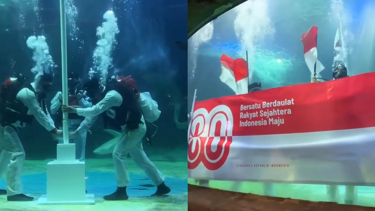 Bukan Cuma Hiu, Ruben Onsu Hadapi Kesulitan Teknis Saat Kibarkan Bendera di Dalam Air Bukan Cuma Hiu, Ruben Onsu Hadapi Kesulitan Teknis Saat Kibarkan Bendera di Dalam Air