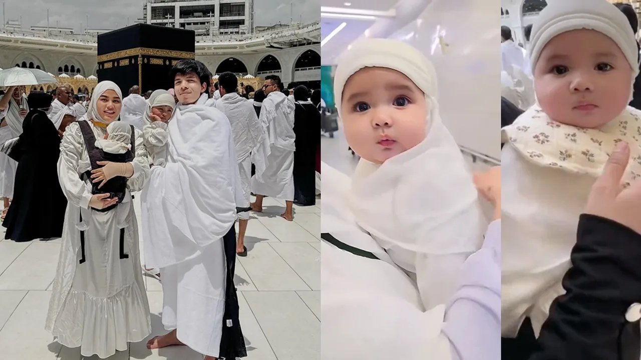 Cantik dan Bikin Gemas, 7 Potret Azura Anak Atta Halilintar dan Aurel Hermansyah Saat Umrah