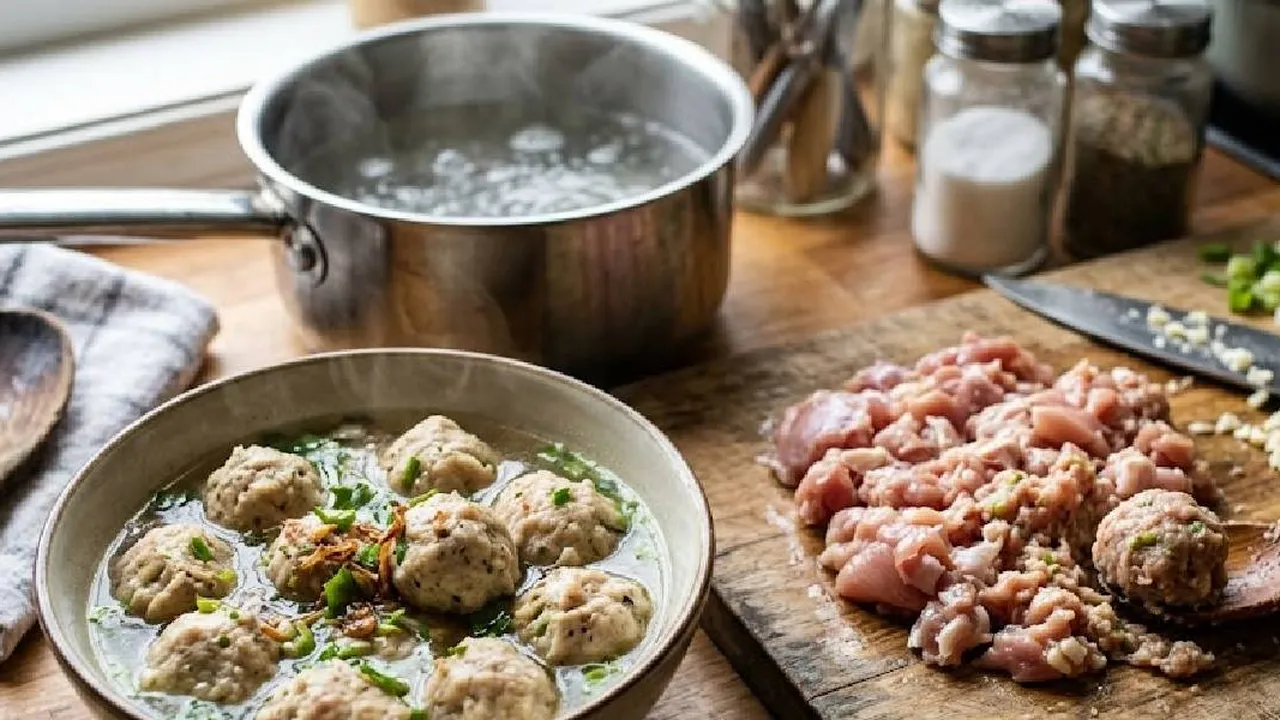 Cara Membuat Bakso Ayam Tanpa Blender dengan Teknik Manual yang Tetap Kenyal
