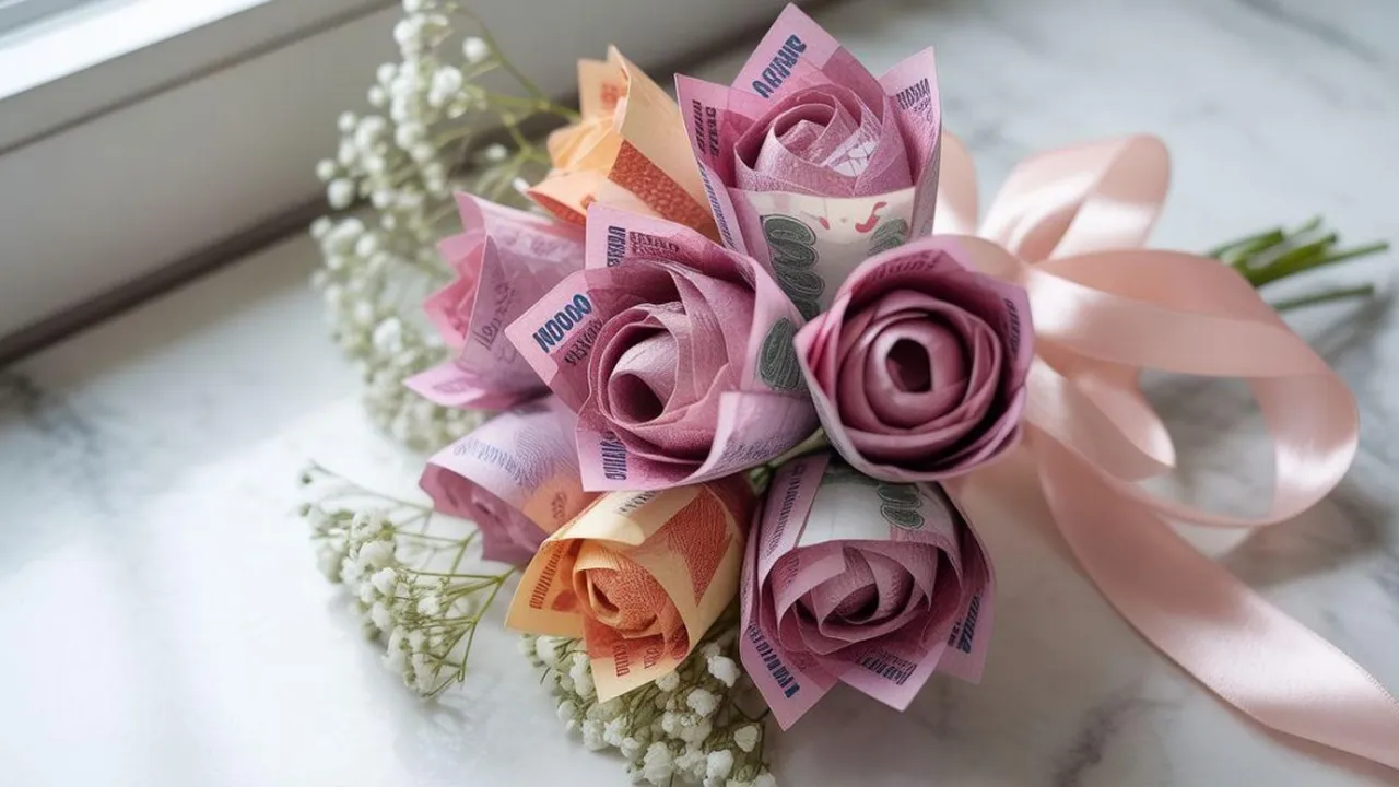 Cara Membuat Buket Uang untuk Kado yang Cantik, Kreatif, dan Berkesan