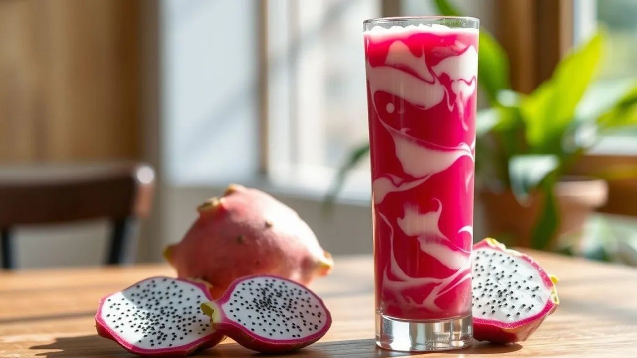 Cara Membuat Jus Buah Naga Menggunakan Susu Kental Manis