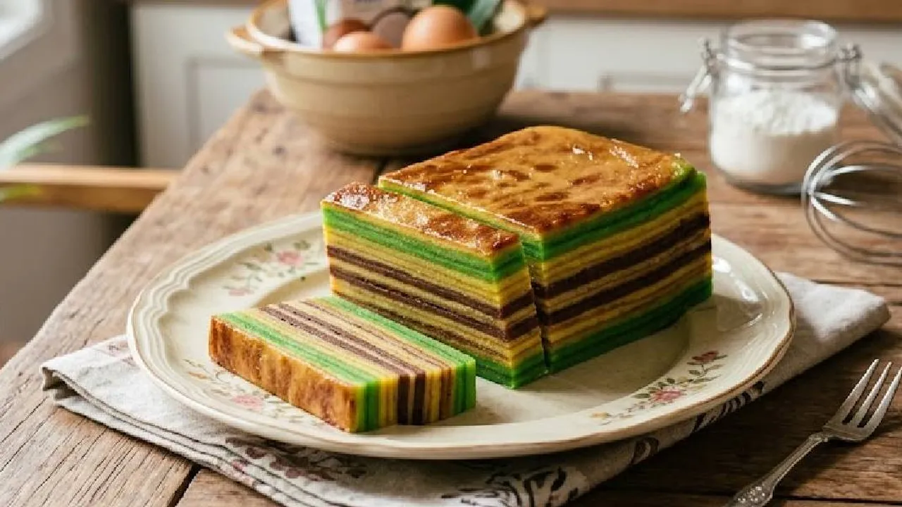 Cara Membuat Kue Lapis Tanpa Tepung Tapioka, Tetap Kenyal Berkat Tepung Hunkwe