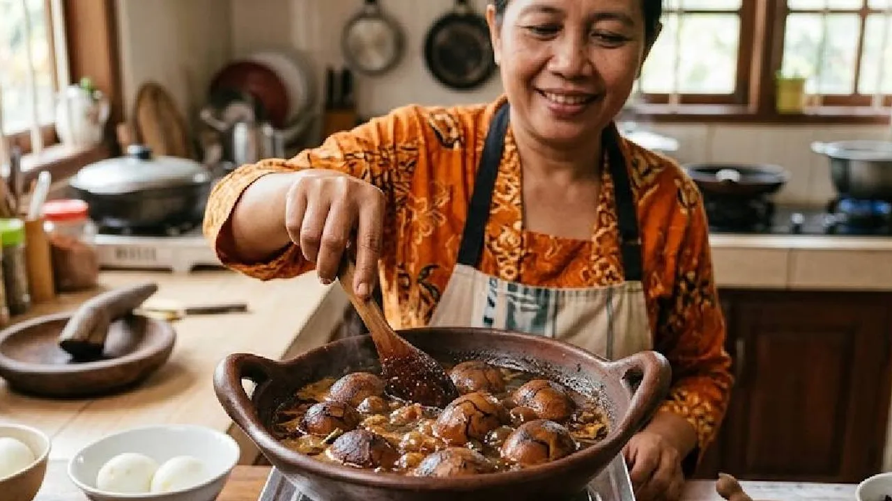 Cara Membuat Pindang Telur Bumbu Meresap dengan Aroma Rempah dan Motif Marmer Alami