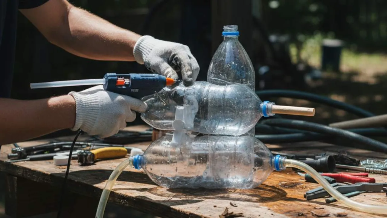 Cara Membuat Pompa Air Tanpa Listrik dari Botol Bekas