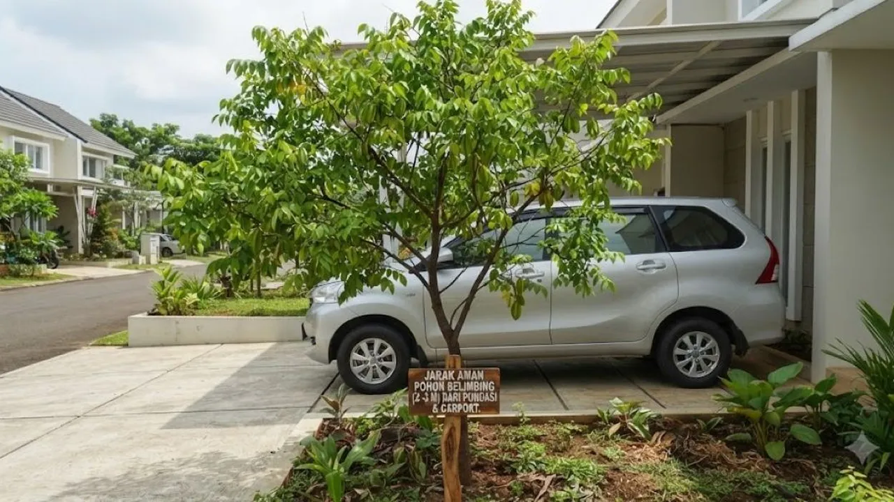 Cara Menanam Pohon Buah yang Aman Dekat Carport agar Tidak Merusak Pondasi dan Lantai