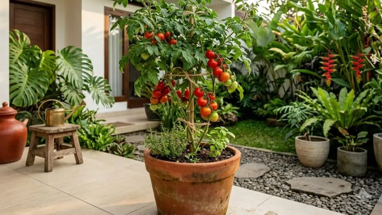 Cara Menanam Tomat di Pot Kecil agar Berbuah Lebat, Cocok untuk Halaman Sempit