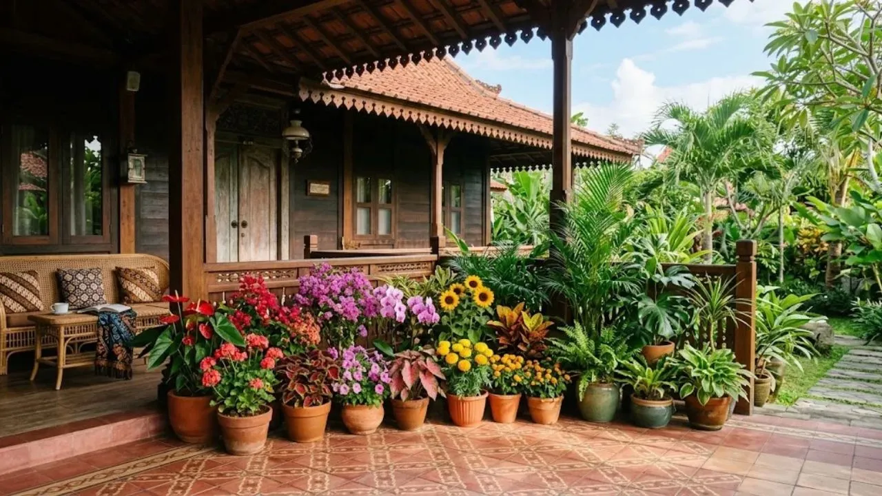 Cara Menata Pot Berdasarkan Warna untuk Membuat Teras Lebih Serasi