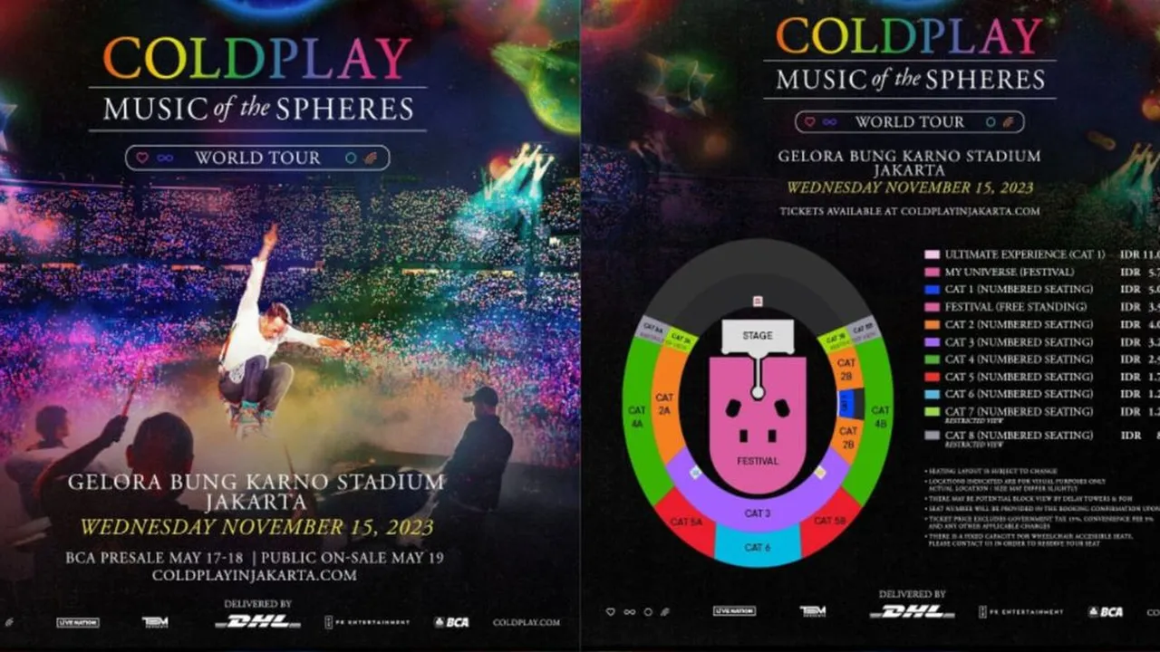 Coldplay Konser di Jakarta, Inilah Update Terbaru Tentang Harga Tiket dan Jadwal Konsernya