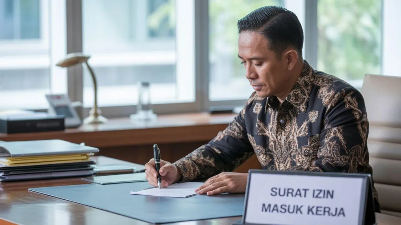 Contoh Surat Izin Tidak Masuk Kerja PNS