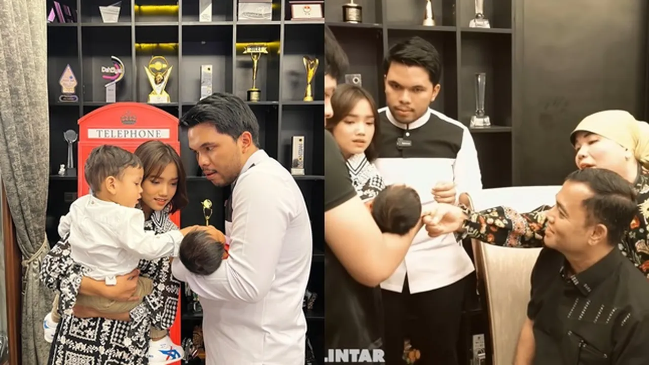 Penasaran Sejak Lihat Foto Ameena di HP, Ini Momen Gemas Gala Bertemu Anak Aurel Hermansyah dan Atta Halilintar