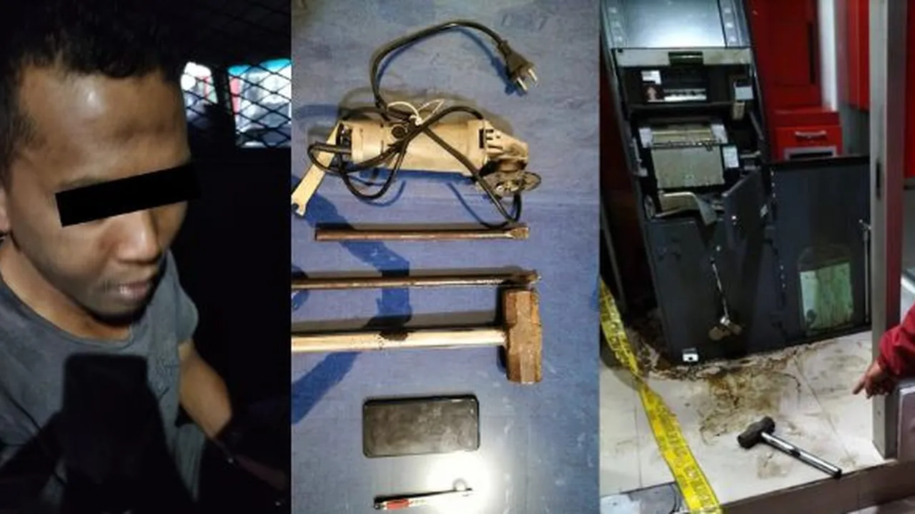 Dalih Kartu Tertelan, Pria di Malang Hancurkan Mesin ATM Bank Jatim
