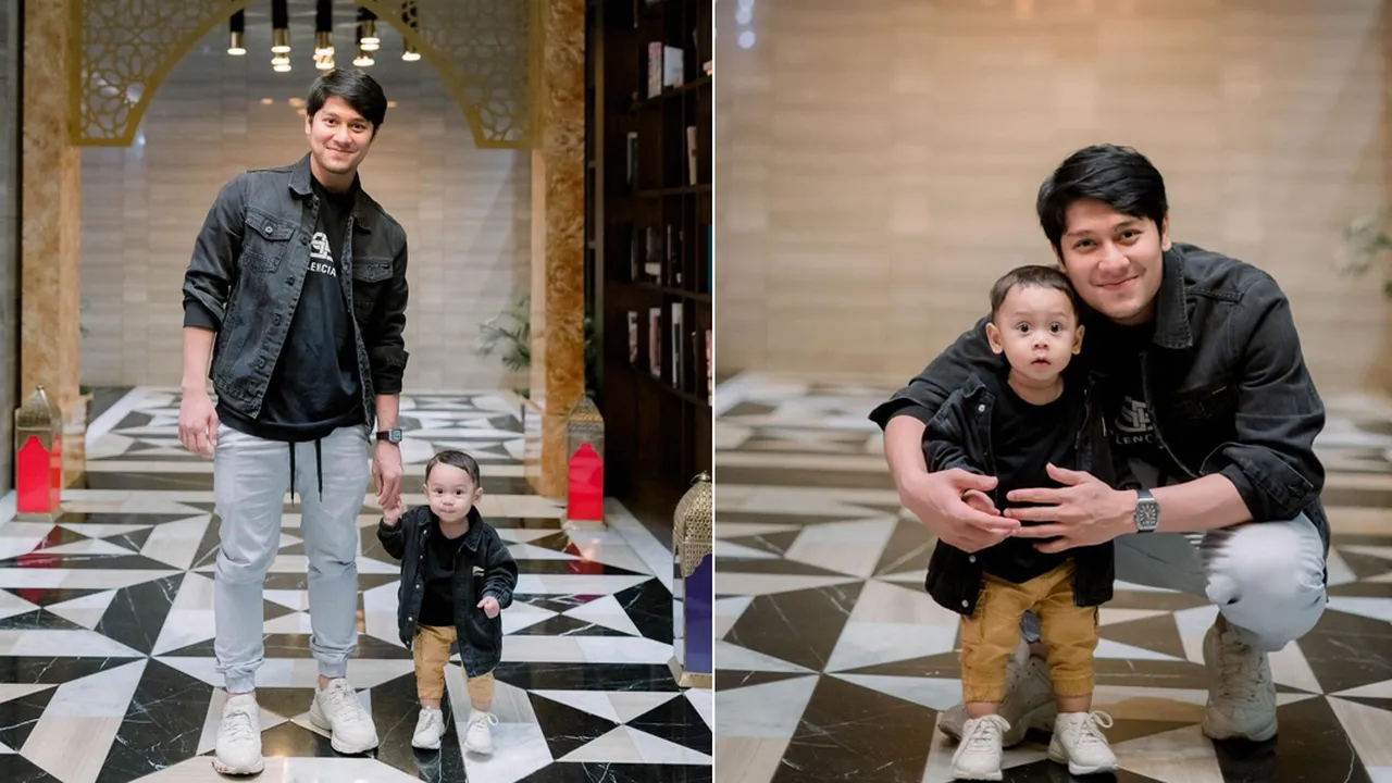 Deretan Foto Rizky Billar Pose OOTD Bareng Baby L, Papa Sama Anak Kompak Ganteng dan Stylish!