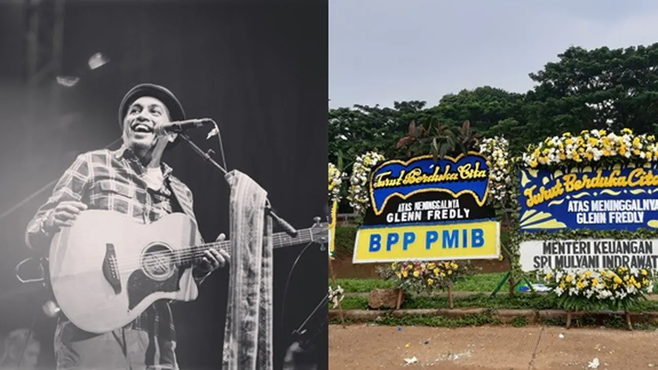 Deretan Karangan Bunga Duka Cita yang Sudah Berjejer di Makam Glenn Fredly Deretan Karangan Bunga Duka Cita yang Sudah Berjejer di Makam Glenn Fredly