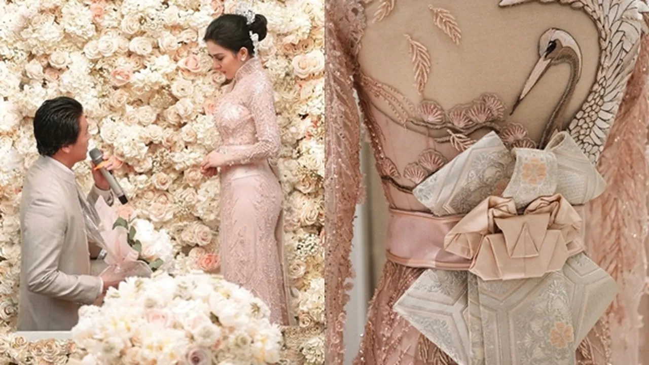 Detail Gaun Lamaran Syahrini - Reino Barack, Cantik dan Unik